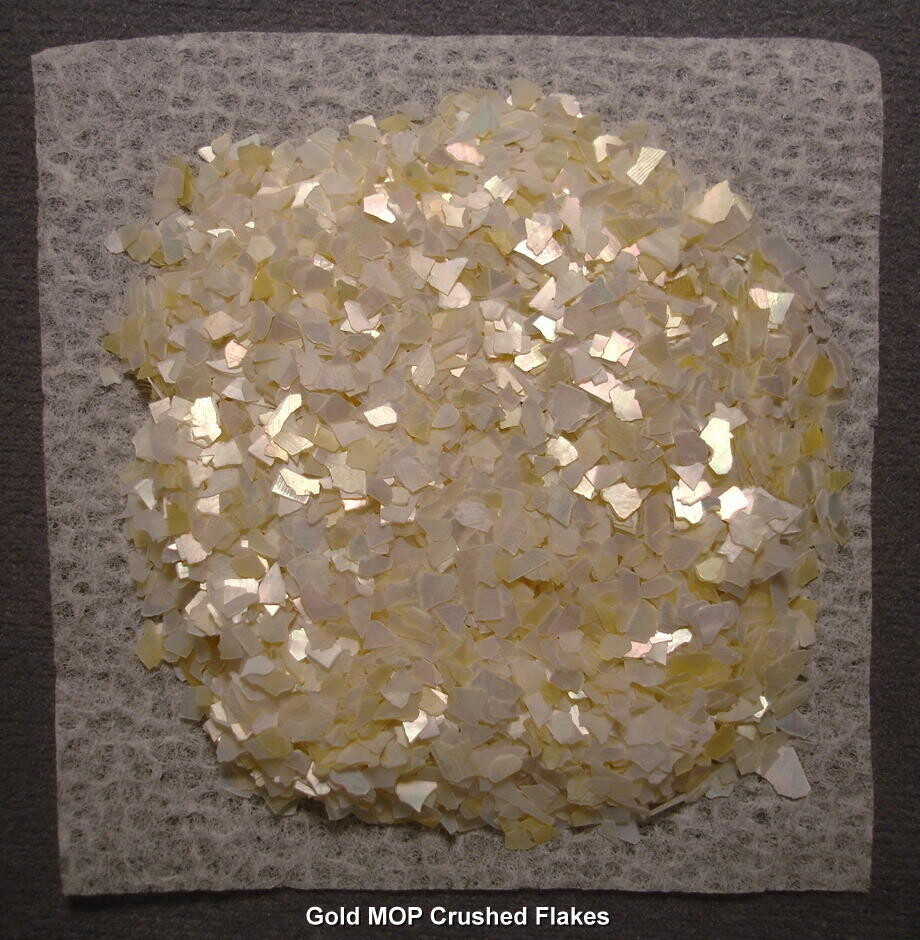 Crushed Shell Flakes: Pale Gold MOP