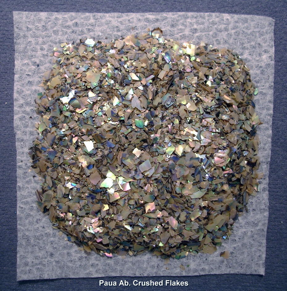 Crushed Shell Flakes: Paua Abalone Crushed Shell Flakes: Paua Abalone