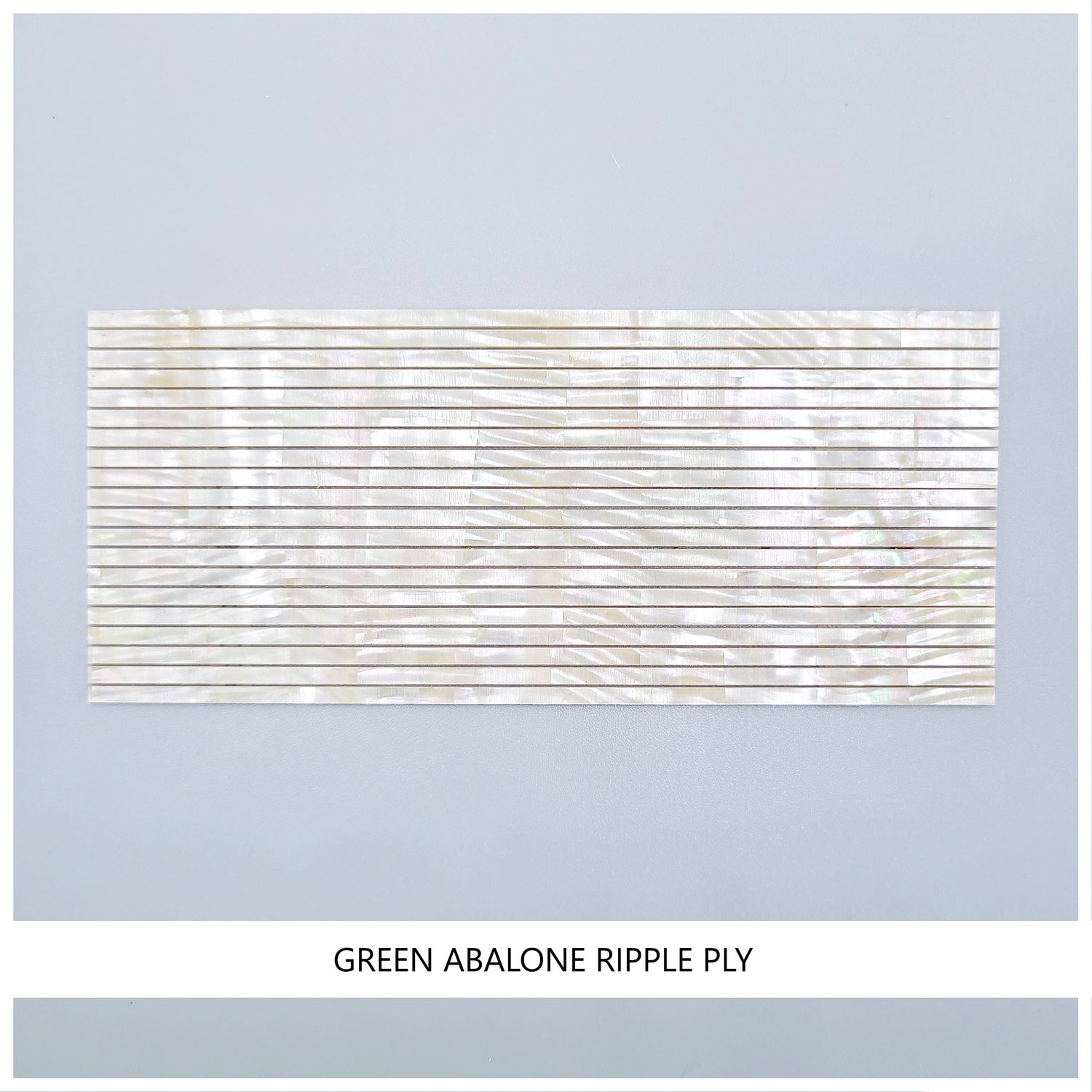 Straight Strips: Green Abalone Rippled Ply