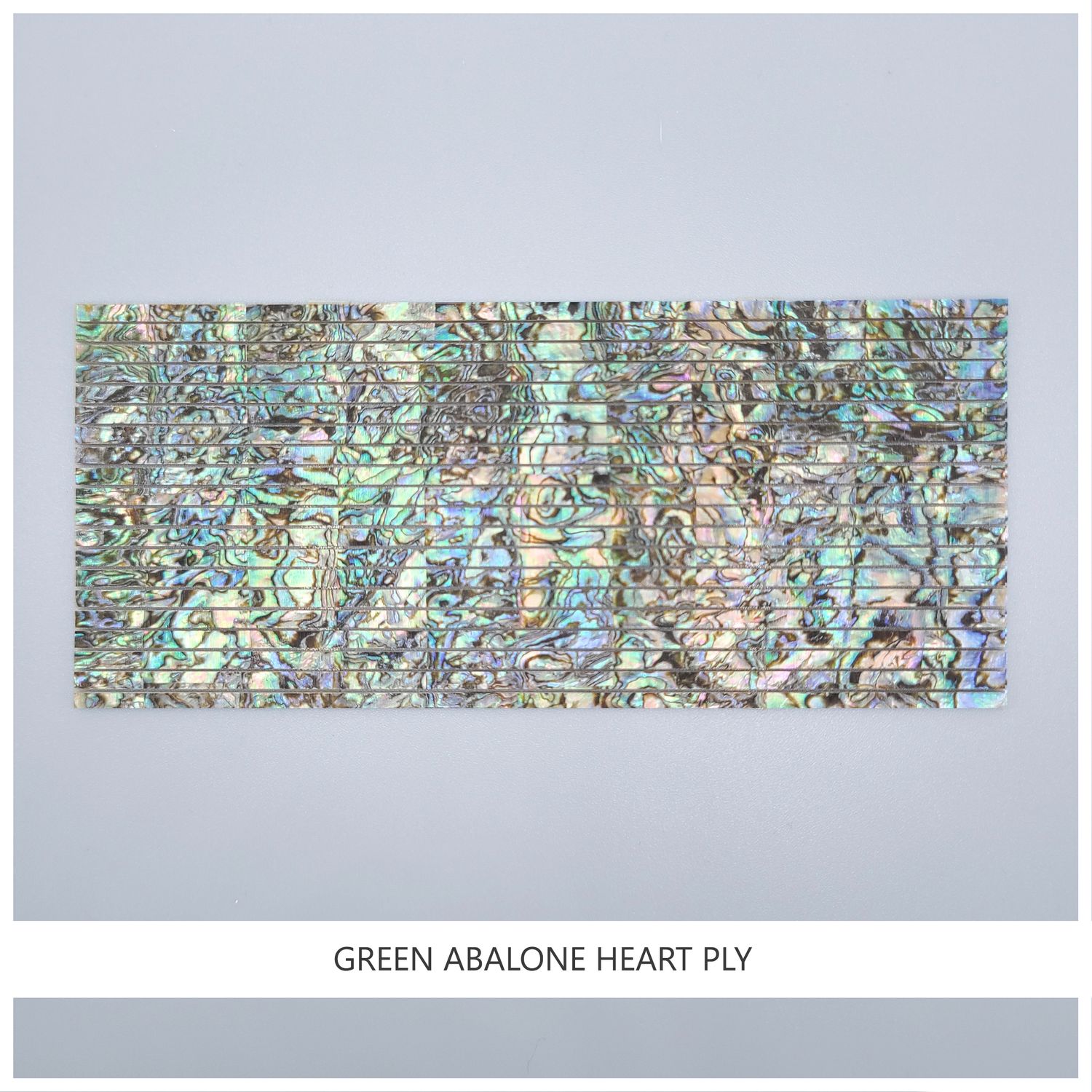 Straight Strips: Green Abalone Heart Ply