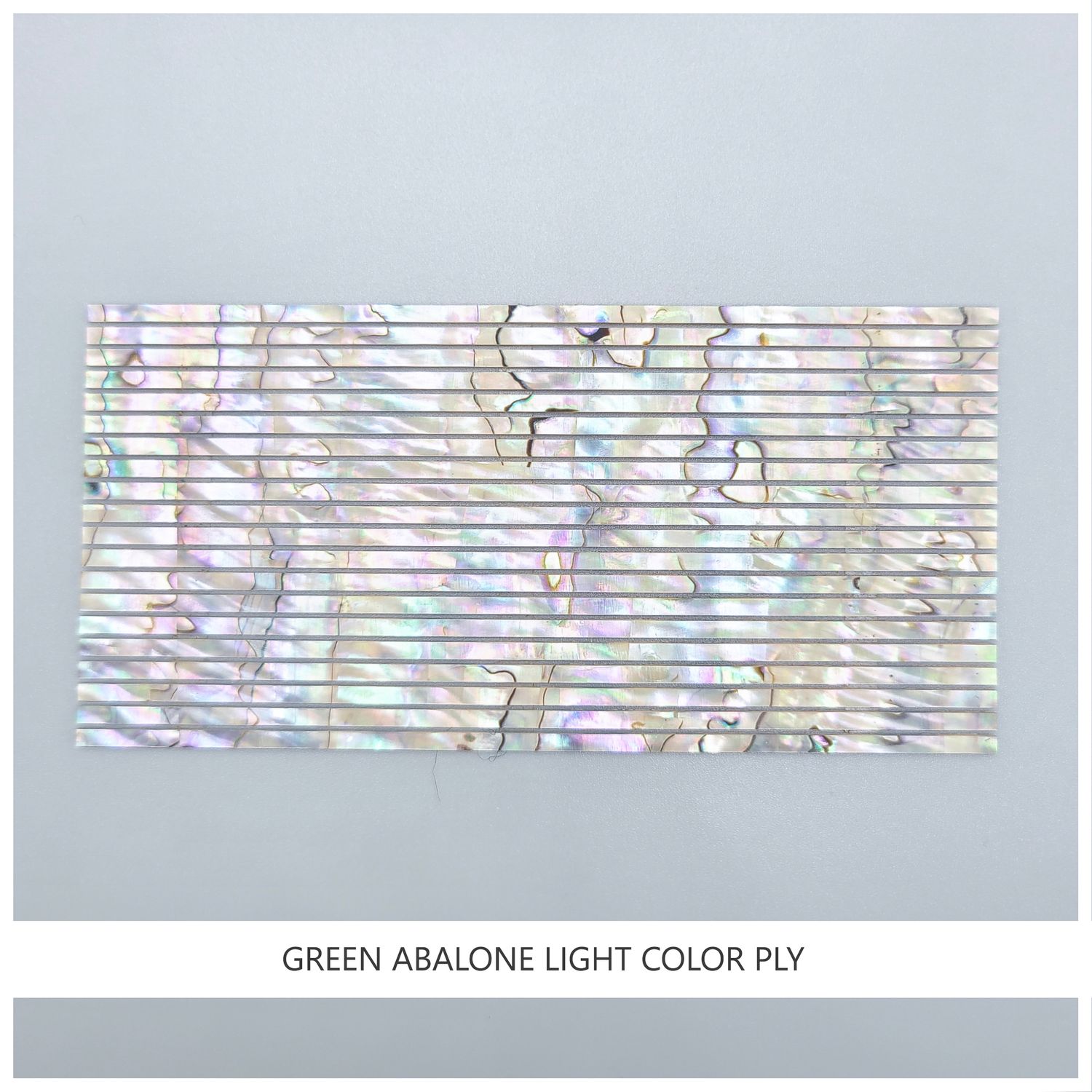 Straight Strips: Green Abalone Light Color Ply