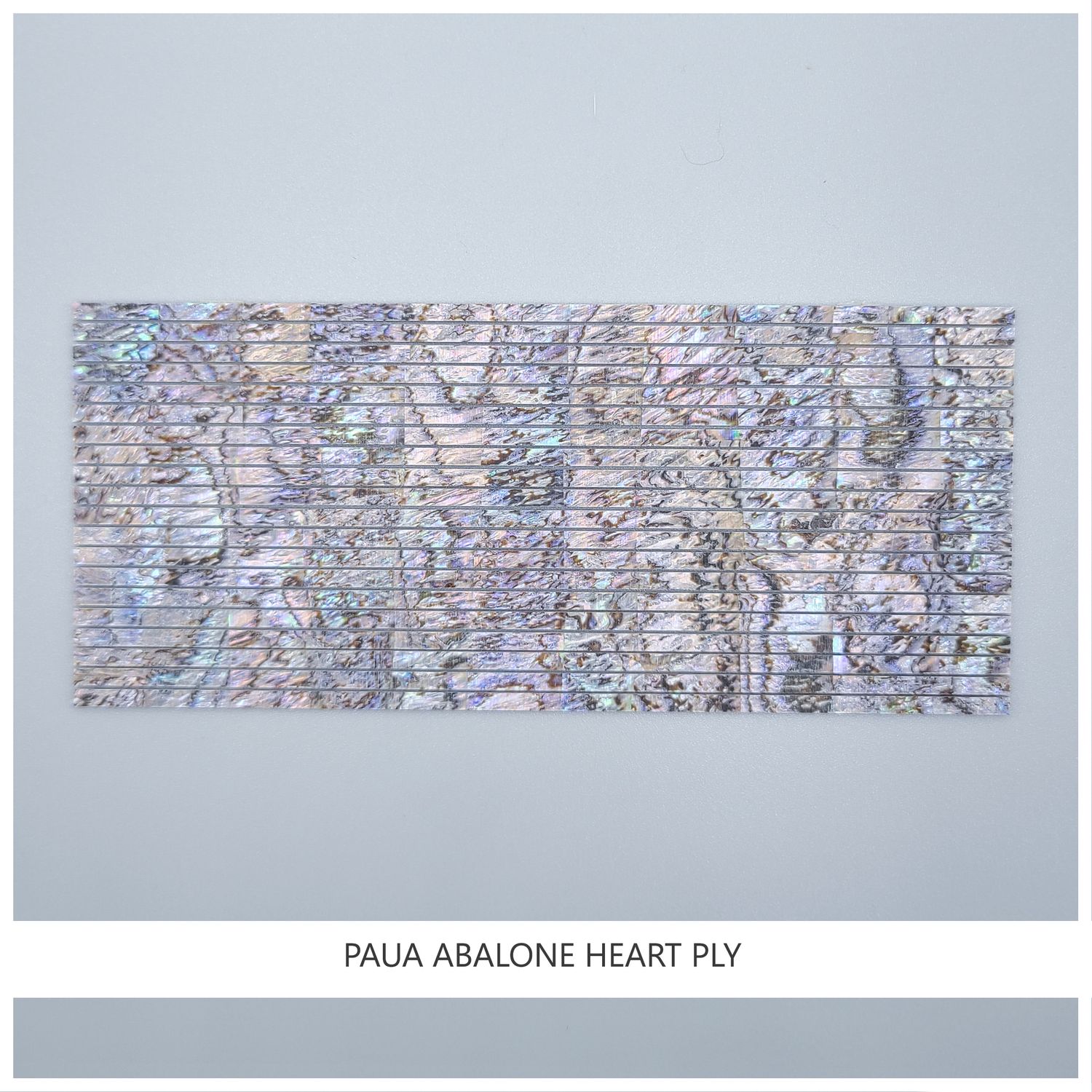 Straight Strips: Paua Abalone Heart Ply Straight Strips: Paua Abalone Heart Ply