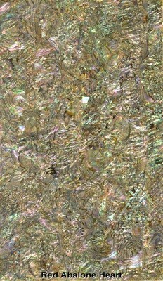 Veneer Sheet: Red Abalone Heart