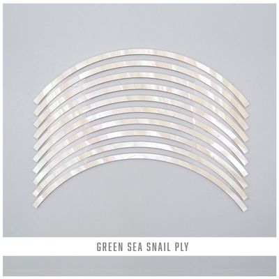 Curved Strips: Green Sea Snail Ply Curved Strips: Green Sea Snail Ply