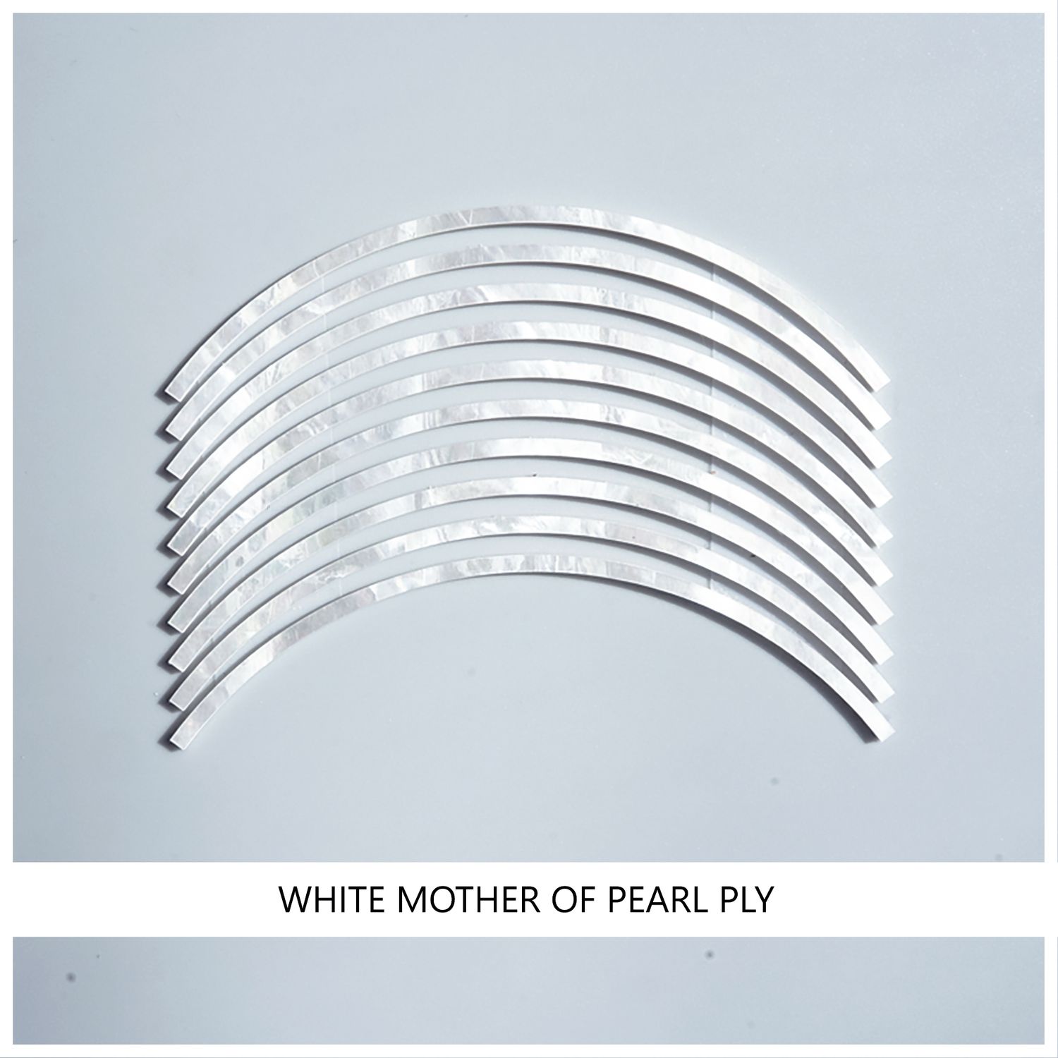 Curved Strips: White MOP Ply