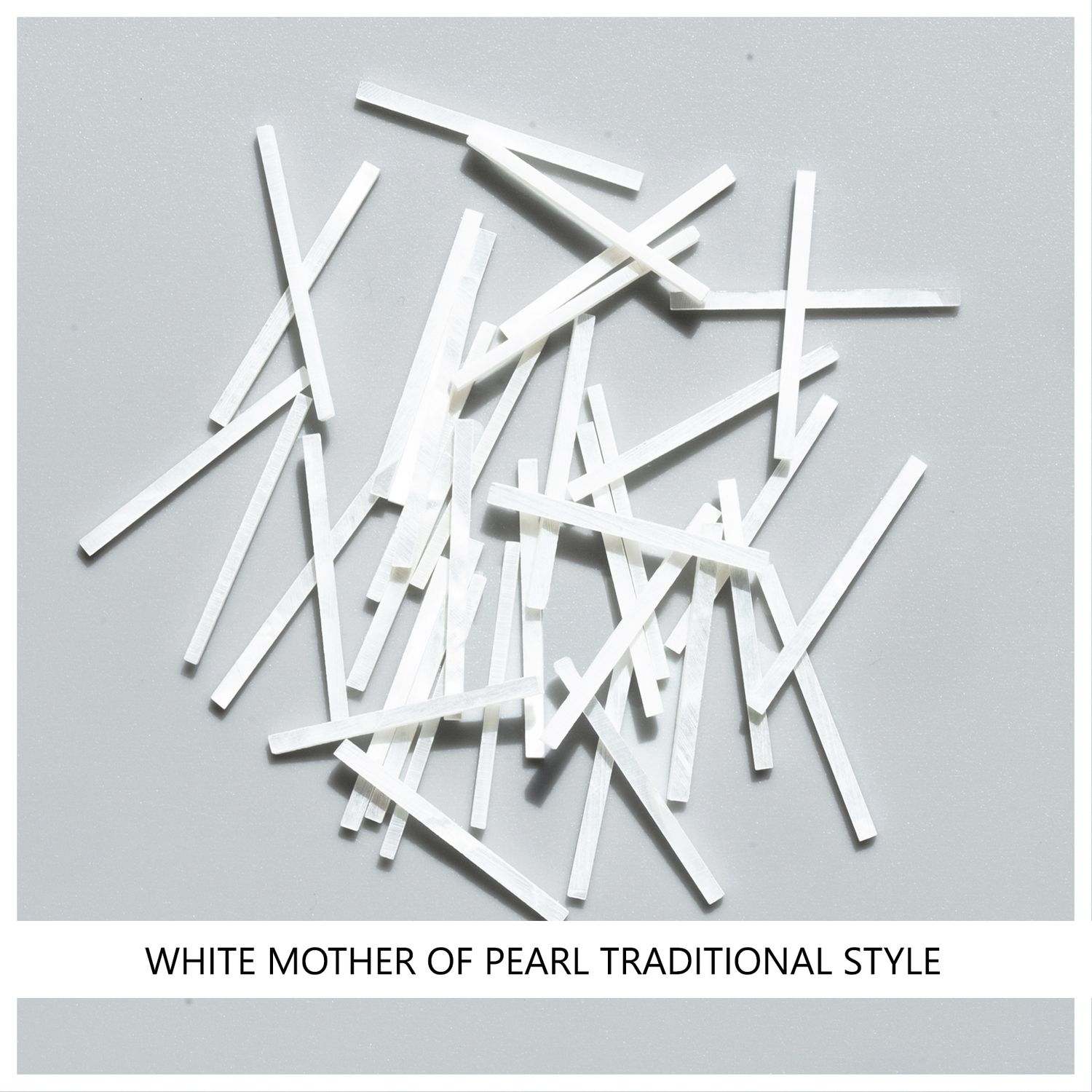 Straight Strips: White MOP Traditional Style