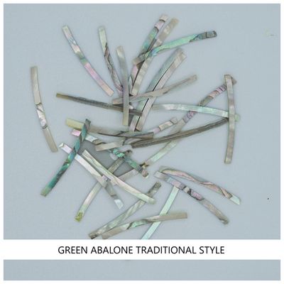 Curved Strips: Green Abalone Traditional Style