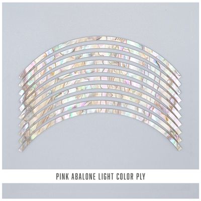 Curved Strips: Pink Abalone Light Color Ply Curved Strips: Pink Abalone Light Color Ply