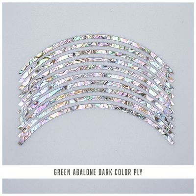 Curved Strips: Green Abalone Dark Color Ply Curved Strips: Green Abalone Dark Color Ply