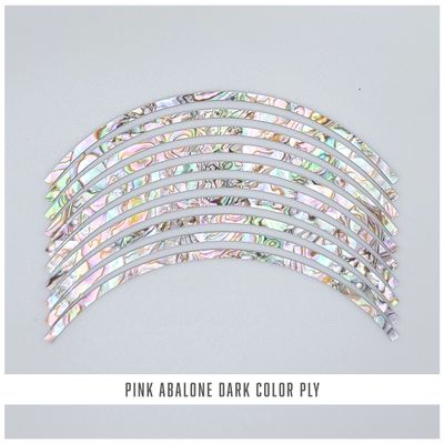 Curved Strips: Pink Abalone Dark Color Ply Curved Strips: Pink Abalone Dark Color Ply