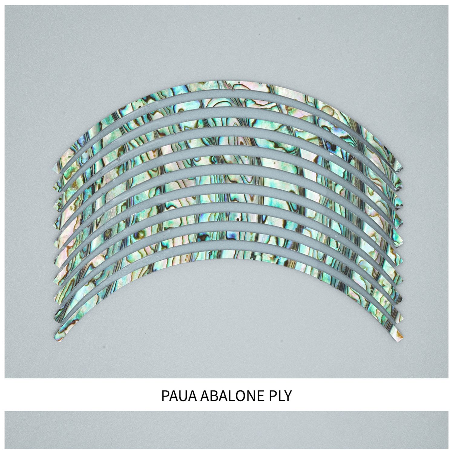 Curved Strips: Paua Abalone Rim Ply Curved Strips: Paua Abalone Rim Ply