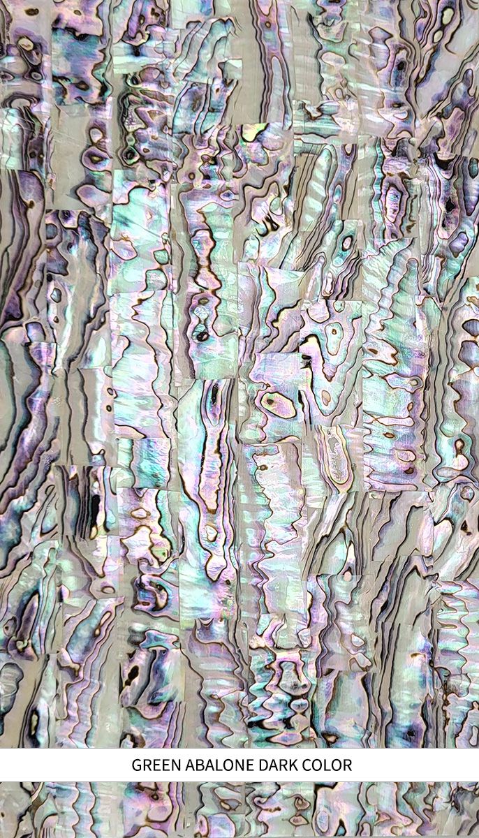 Veneer Sheet: Green Abalone Dark Color