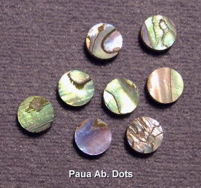 Dots: Paua Abalone, .060" thickness