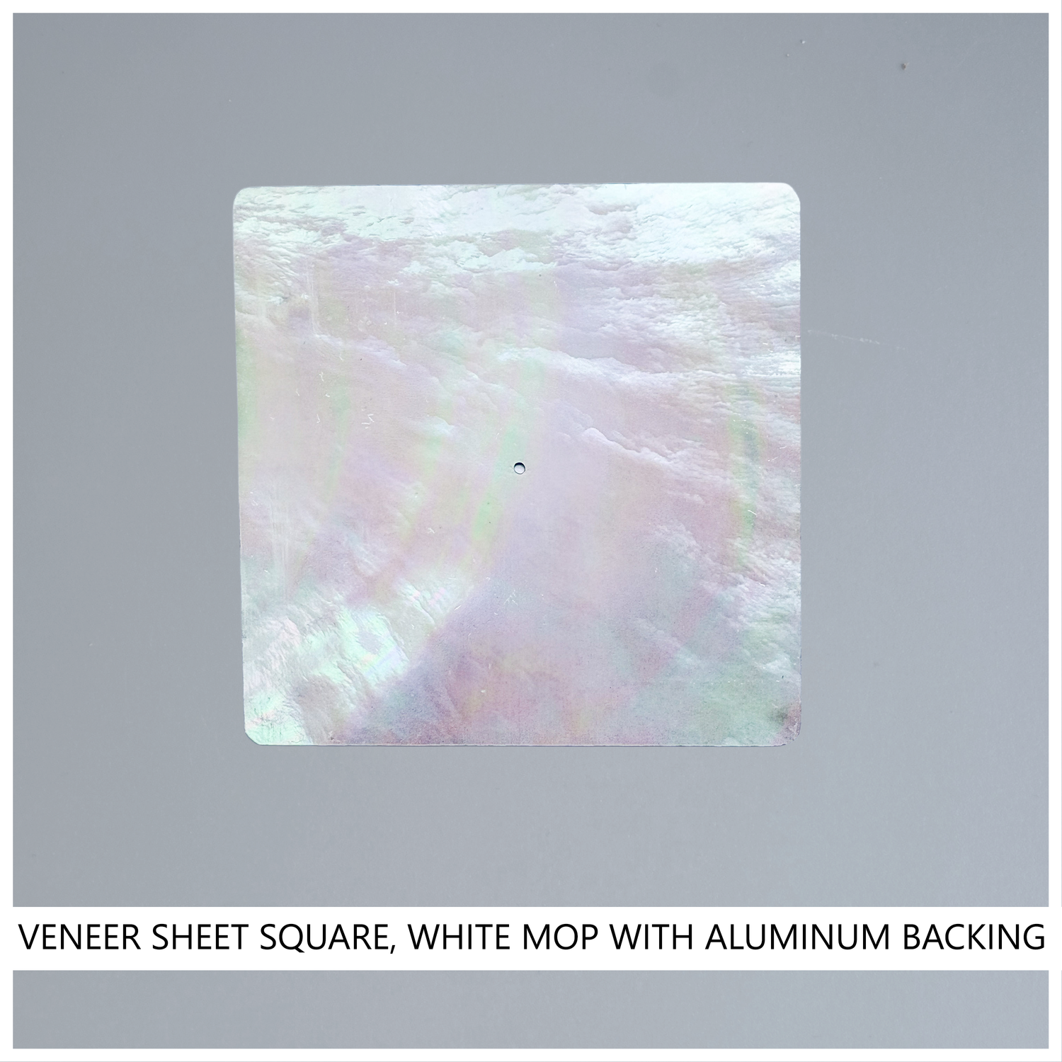 Veneer Sheet Square: White MOP with Aluminum Backing