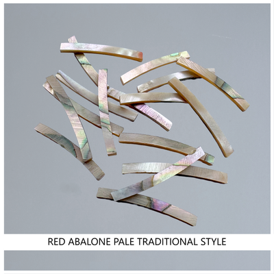 Curved Strips: Red Abalone Pale Traditional Style