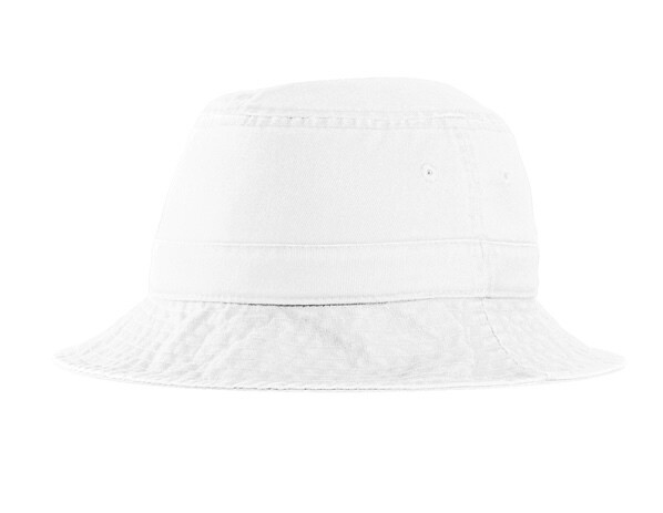 White Bucket Hat Embroidered with Aurora Golf Logo