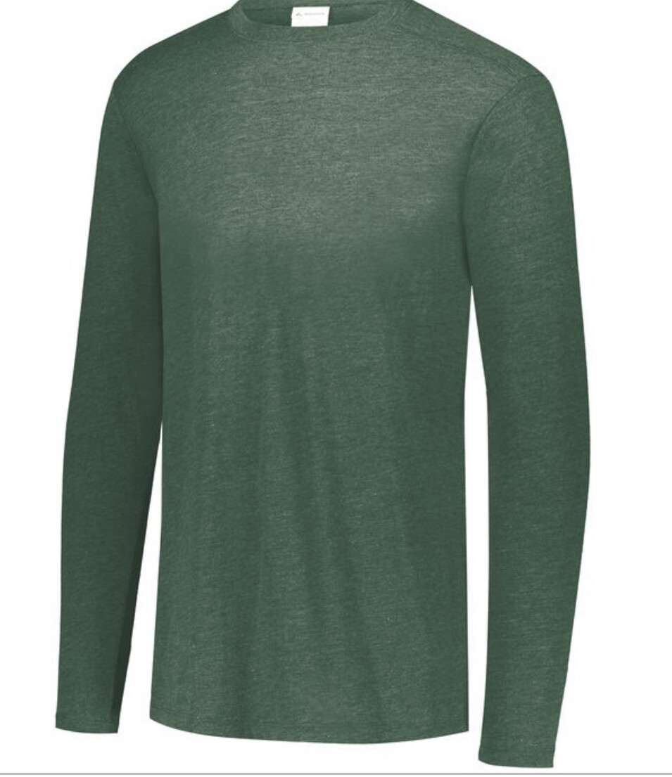 Gildan Ultra Cotton Long Forest Green Sleeve T-shirt - Youth and Adult