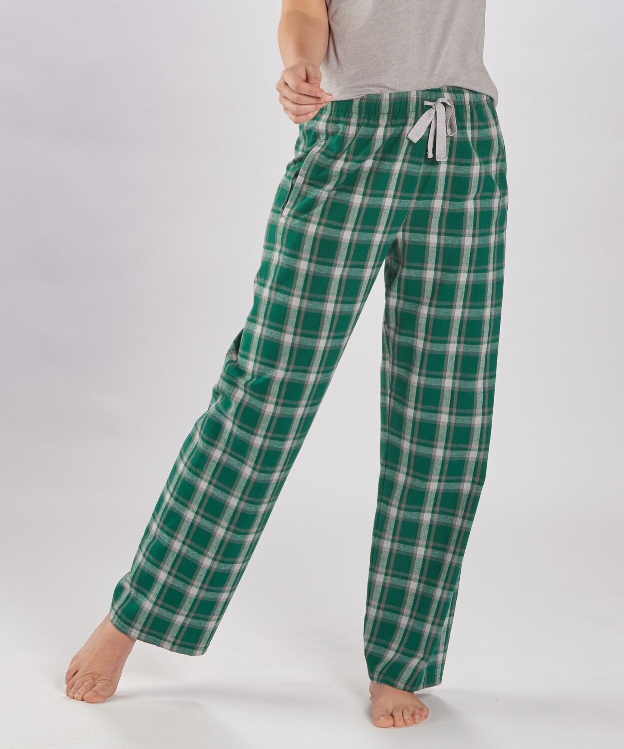 Green Cotton Flannel Pant