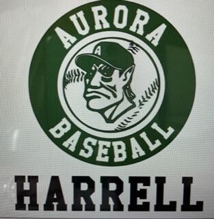 Aurora Greenmen Baseball Yard Sign with Stake