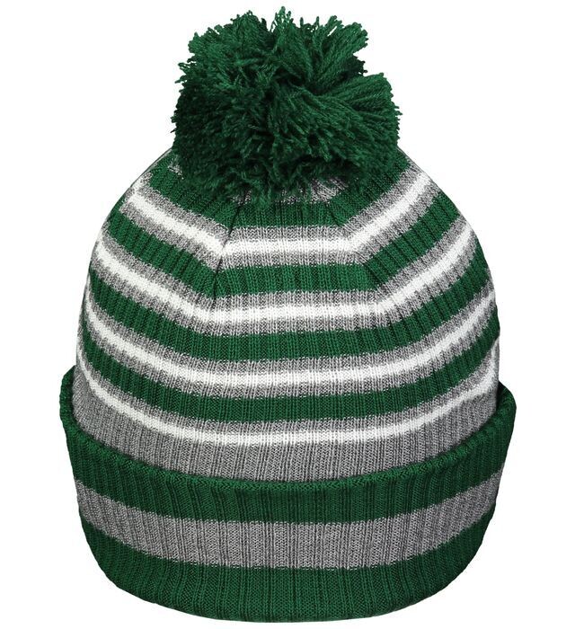 Spirit Pom Beanie - Forest/White/Gray