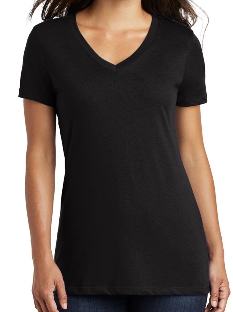 Ladies District Soft Black V - Tee - REQUIRED