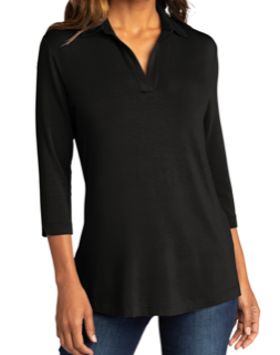 Ladies Black Luxe Knit Tunic