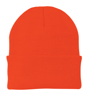 Embroidered Beanie - Orange