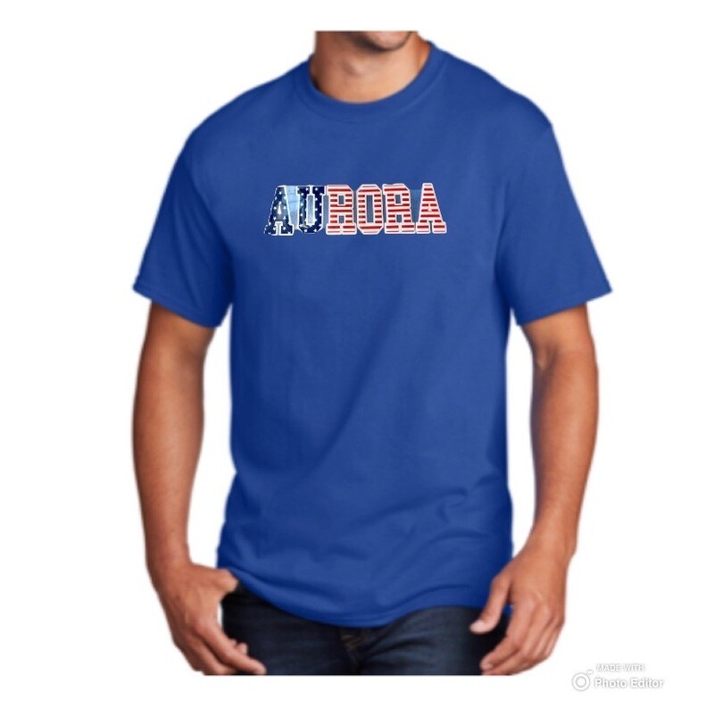 July 4th Stars &amp; Stripes Aurora Tee Heart Soft Tee - Adult, Ladies, Youth and Toddler Sizing