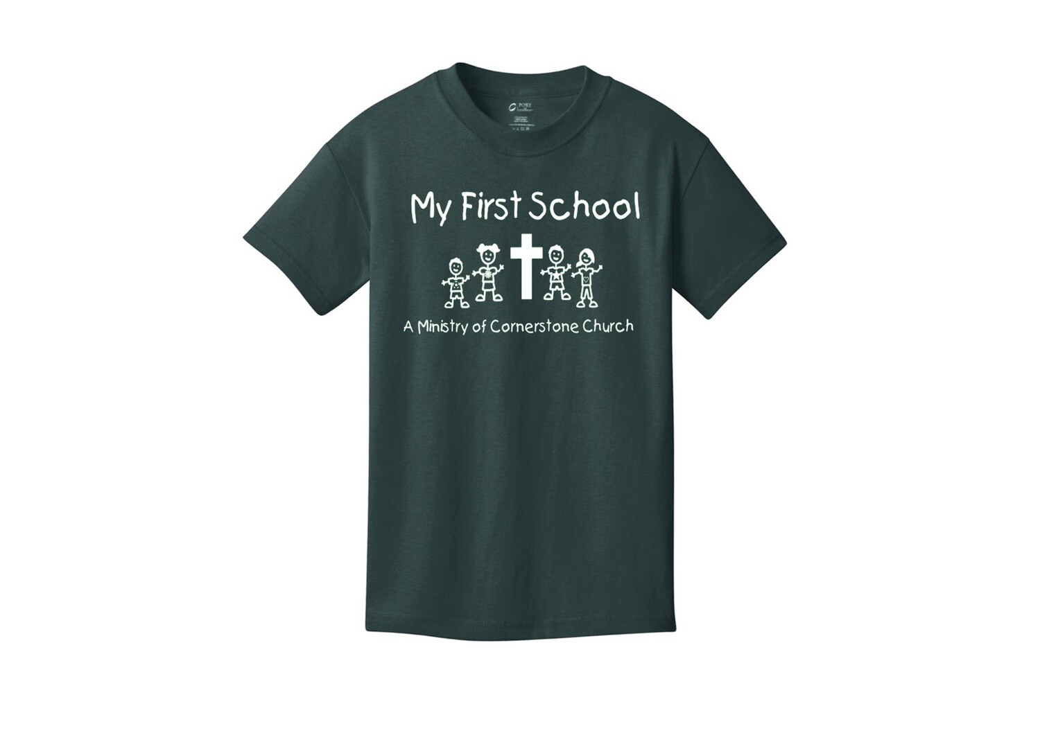 My First School Forest Green Soft Blend Tee - Toddler, Youth & Adult