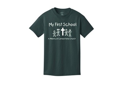 My First School Forest Green Soft Blend Tee - Toddler, Youth & Adult