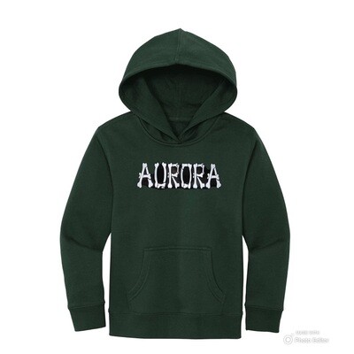 Aurora Bones Adult Soft Black Long Sleeve Tee or Hoodie - Youth & Adult sizes
