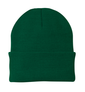 Embroidered Beanie - Green &amp; Black
