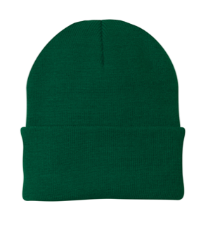 NEW - Embroidered Beanie - Green & Black