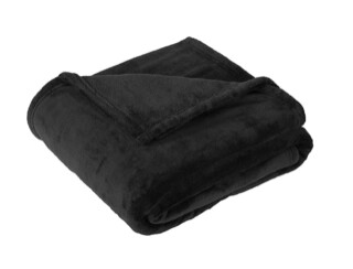 NEW - Embroidered Oversized Ultra Plush Blanket - Black