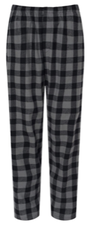 Black and Charcoal Gray Buffalo Plaid Flannel Pants - Youth and Adult Available