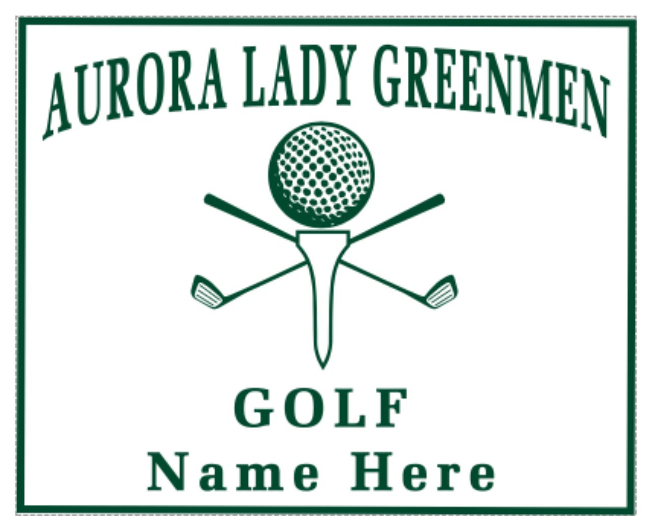 Custom Golf Yard Sign