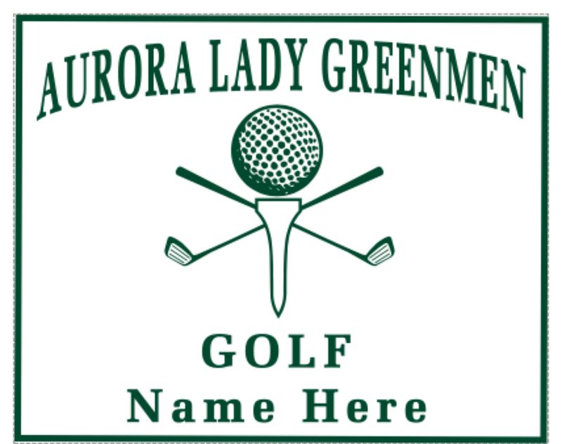 Custom Golf Yard Sign