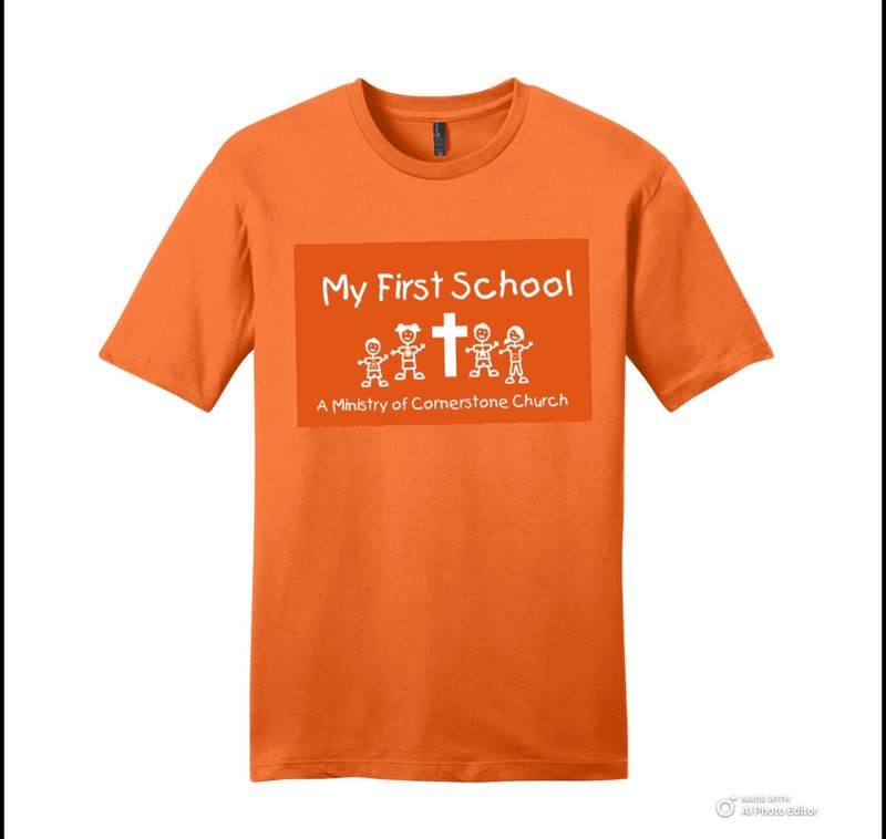 My First School Orange Soft Tee - Toddler, Youth &amp; Adult