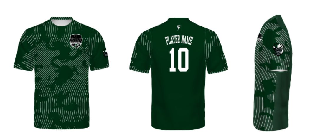 Forest Green - Custom Sublimated Soccer Jersey WITH Player Name &amp; Number - REQUIRED