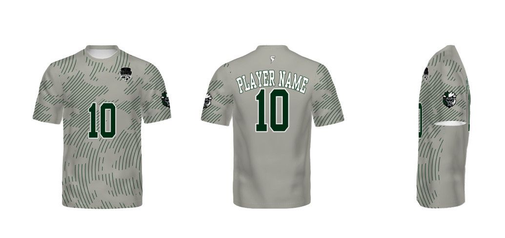 Gray - Custom Sublimated Soccer Jersey WITH Player Name &amp; Number - REQUIRED