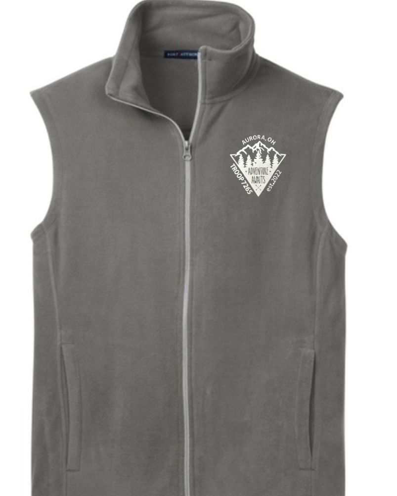 Adult Embroidered Microfleece Vest