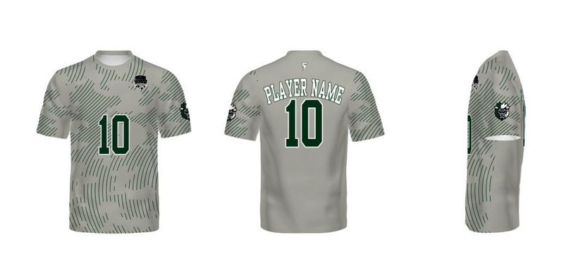 Gray - Custom Sublimated Soccer Jersey WITH Player Name &amp; Number - REQUIRED