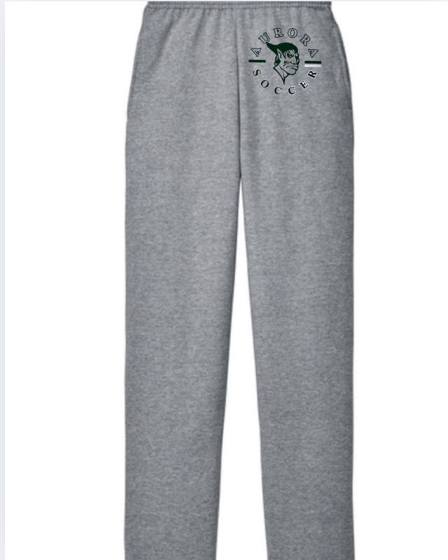 Adult Black Fleece Sweatpants - Open Leg