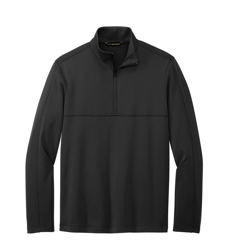 Adult Black Smooth Fleece 1/4-Zip