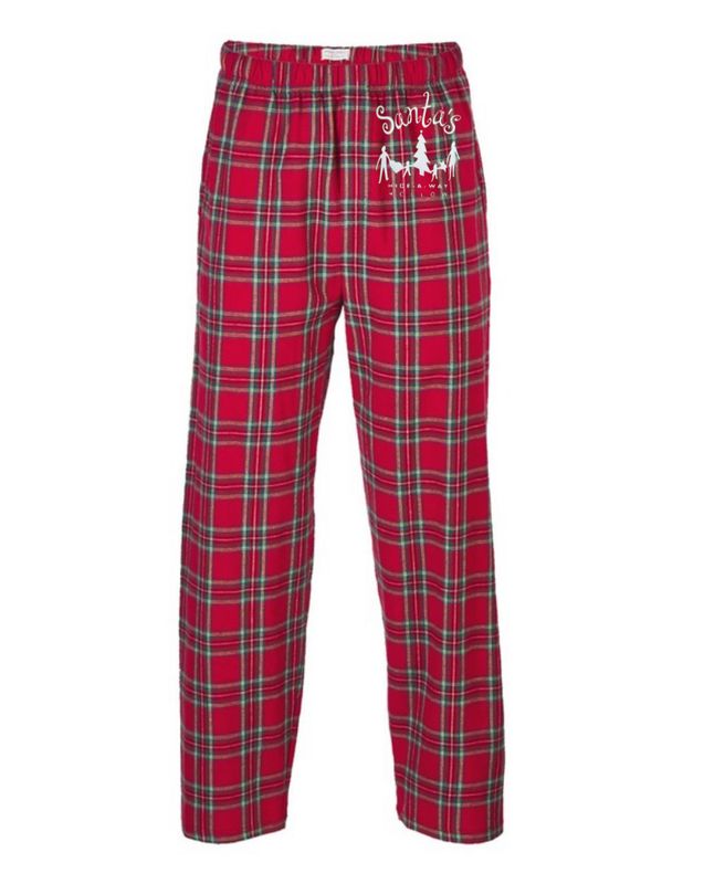 Santa&#39;s Red Plaid Flannel Pants