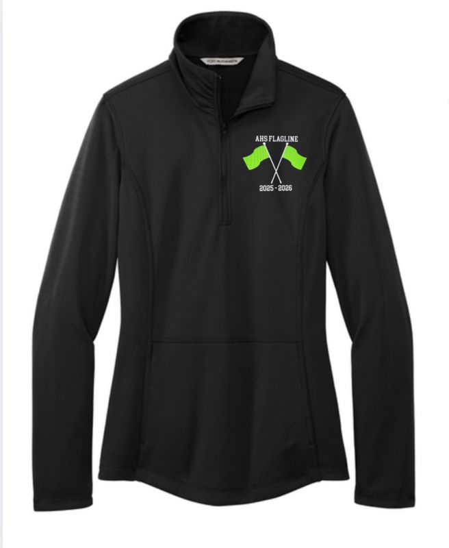Adult Black Smooth Fleece 1/4-Zip