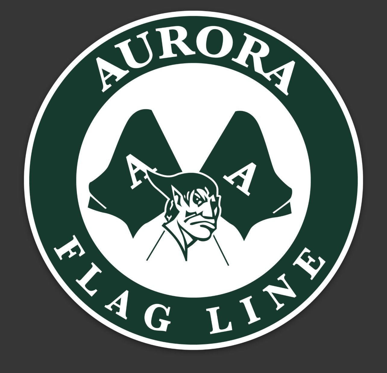 Aurora Flag Line Round Magnet