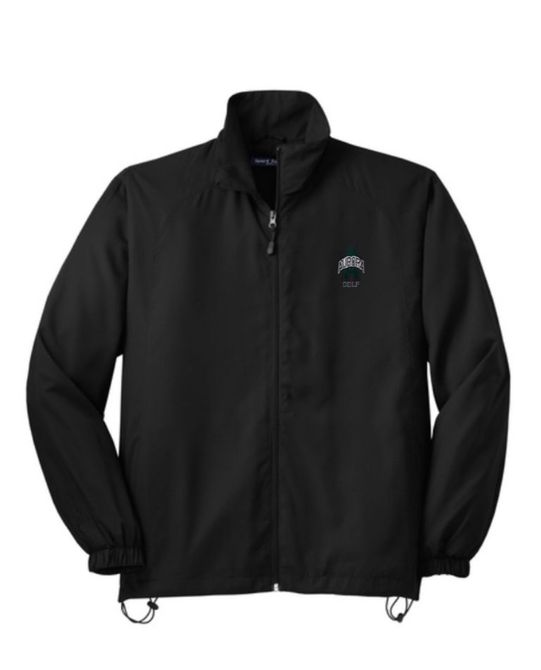 Embroidered Full-Zip Black Wind Jacket - Adult &amp; Youth Sizes