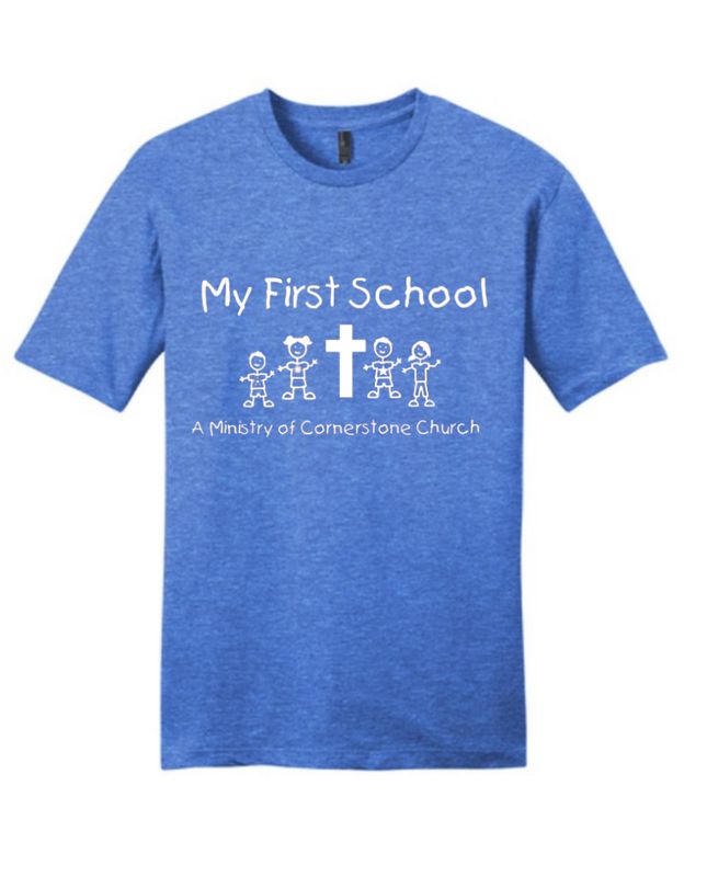 My First School Heather Royal Soft Tee - Toddler, Youth &amp; Adult