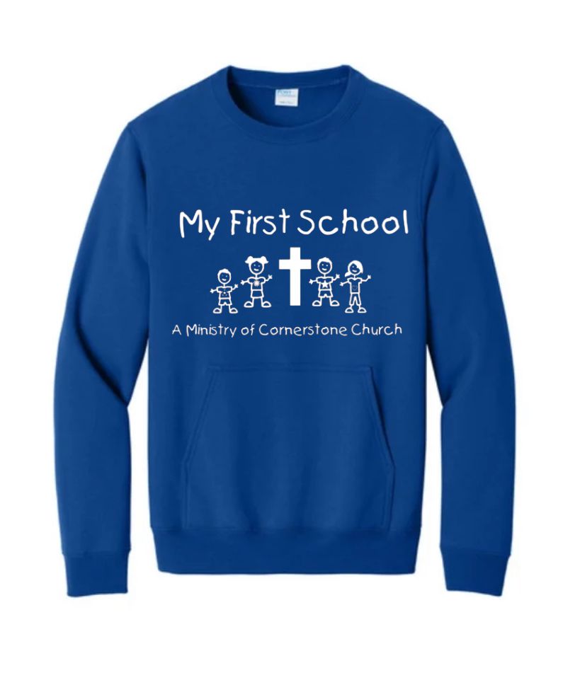 My First School Core Fleece Crewneck Pocket Sweatshirt